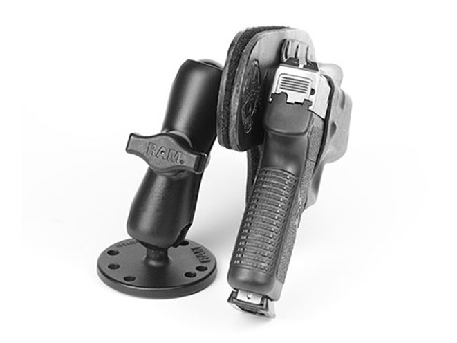 gun safe, gun safes, safes, safe, holsters, holster mounts, holster, vehicle holster, gun safe car, crossbreed holsters RAM flat surface mount