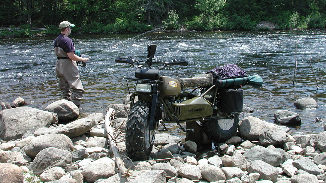Rokon Motorcycle fishing