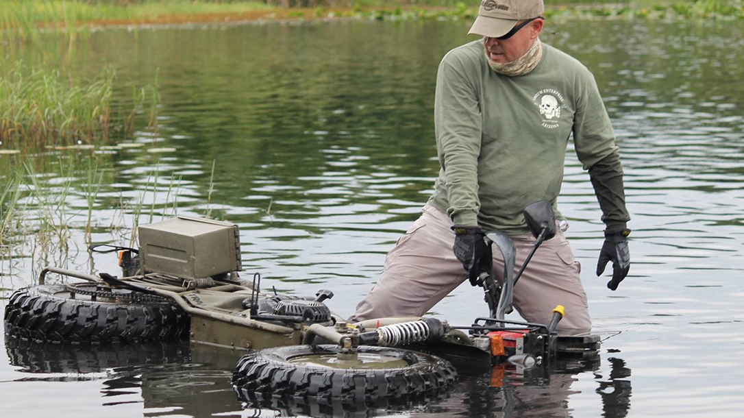 Rokon Motorcycles, submerged water