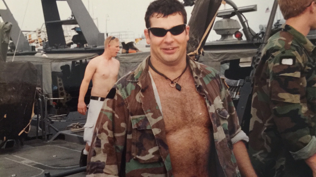 Navy Seal Clint Bruce on deployment.