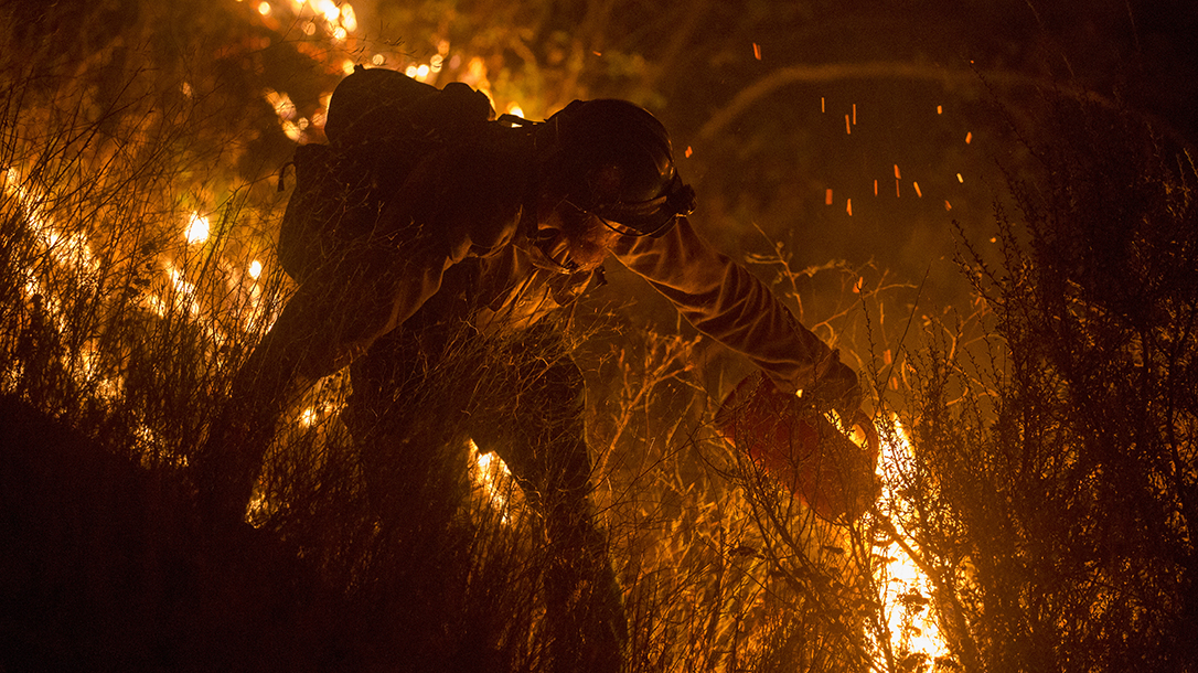 Smokejumpers. Smoke jumper Battling A Fire