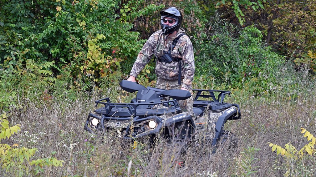Can Am Outlander 1000R ATV review, brush