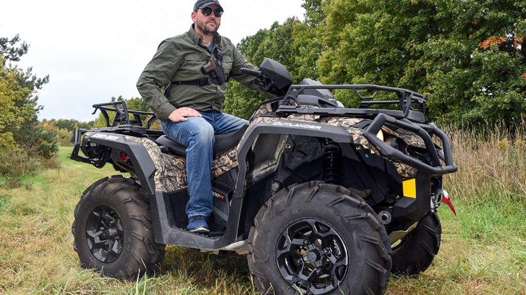 Can Am Outlander 1000R ATV review, pistol
