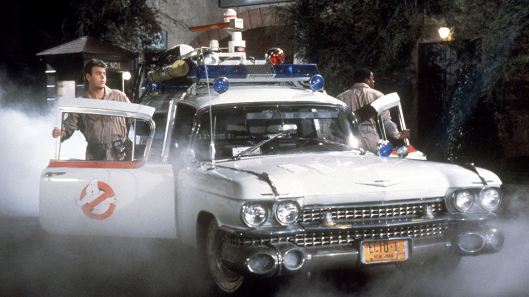 Ecto 1 from the 1984 classic film, Ghostbusters.