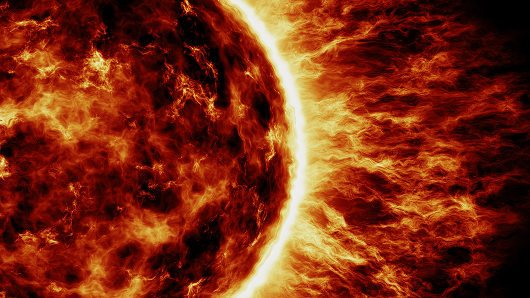 Sun with solar flares wreaking havoc on our planet.