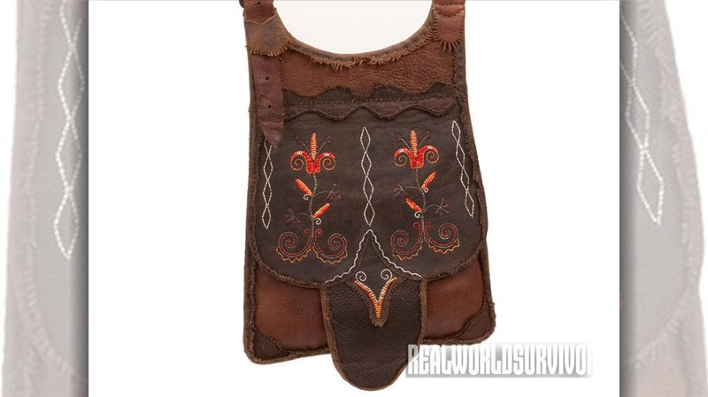 Shawn Webster created a shooting bag made from bark-tanned mule deer.