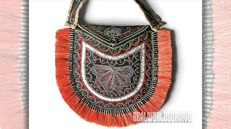 Shawn Webster's Huron-stye bag is a reproduction of a 1829 bag.