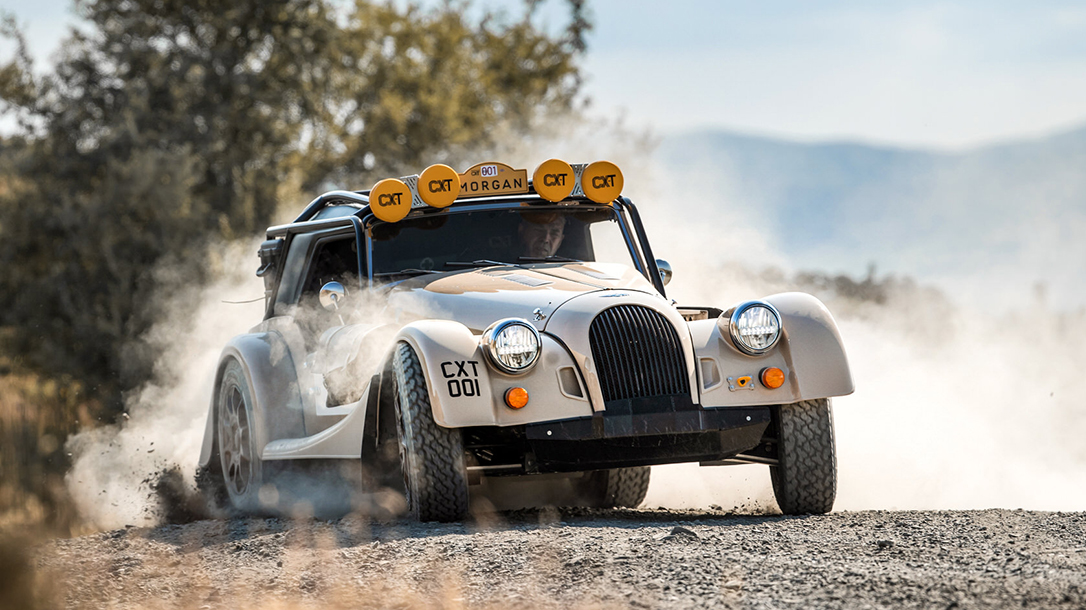 The Morgan Plus Four CX-T is an off-road high-end machine.