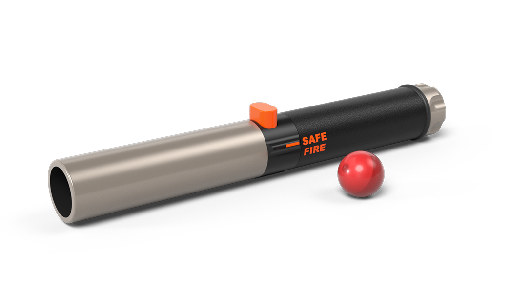 A pepperball blaster is way more Bond like than any old can of pepper spray.