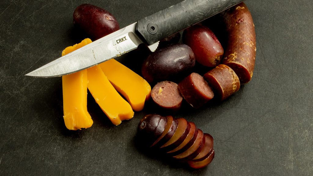 After all of my testing I was able to cleanly slice up a nice snack, with the CRKT CEO Compact Carbon Fiber.