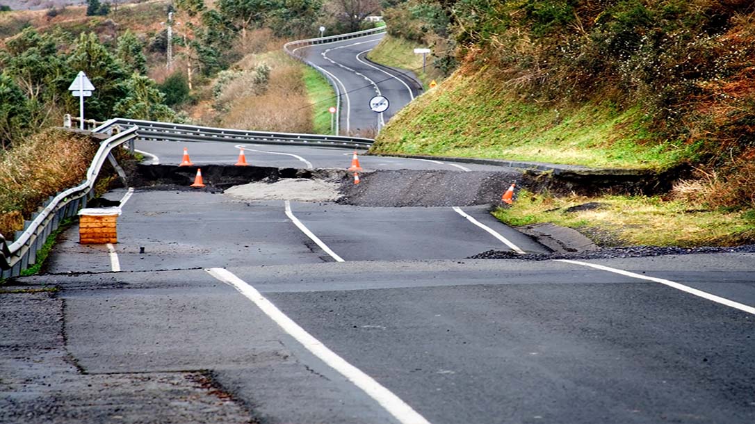 Earthquake's can leave roads and cities in ruins.