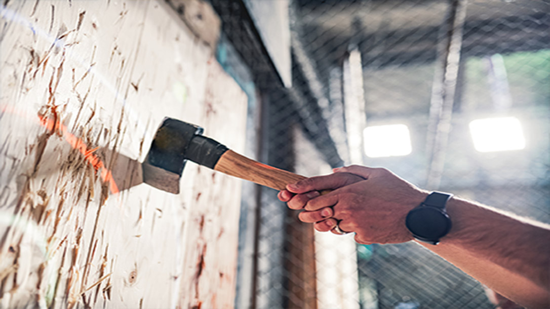 Learning how to throw an ax can be very rewarding.