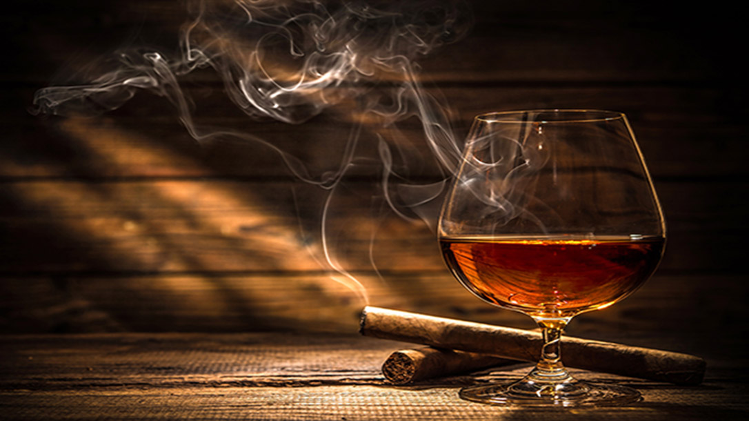 Enjoying a quality cigar at the end of the day.
