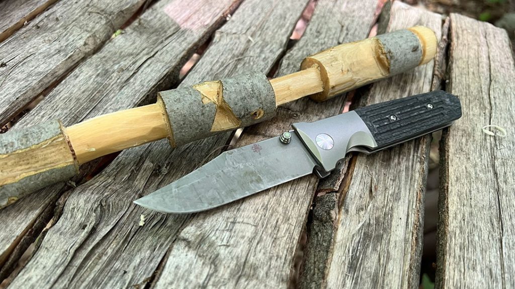 It was very comfortable while carving a try stick and the edge carved very cleanly.