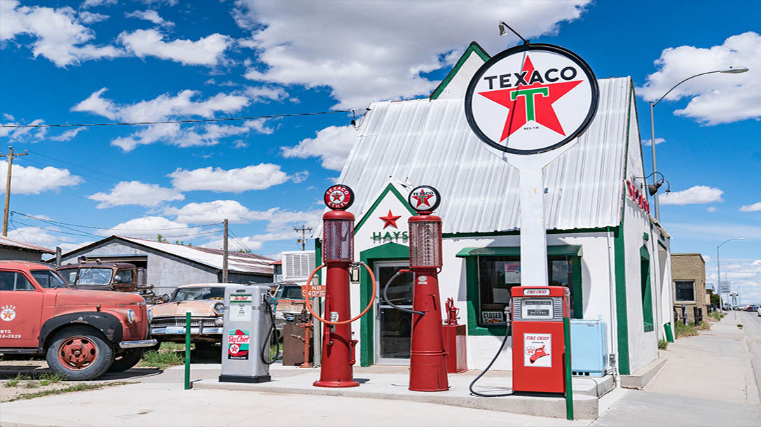 Vintage gas pumps and porcelain signs are huge in the mantiques world.