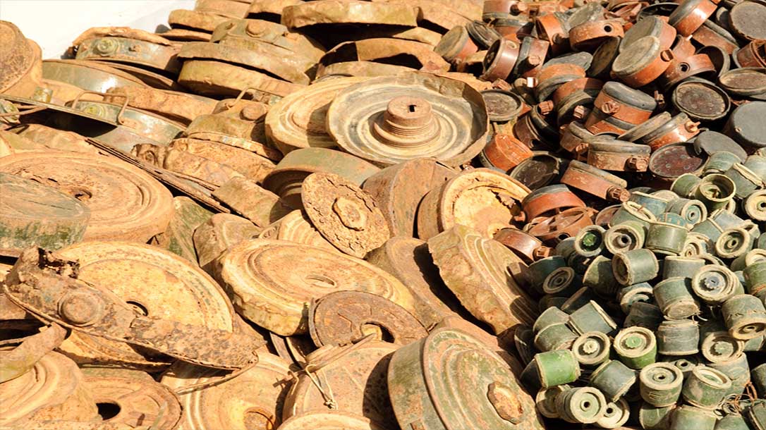 There are thousands of landmines scattered across the world after war conflicts have long been over.
