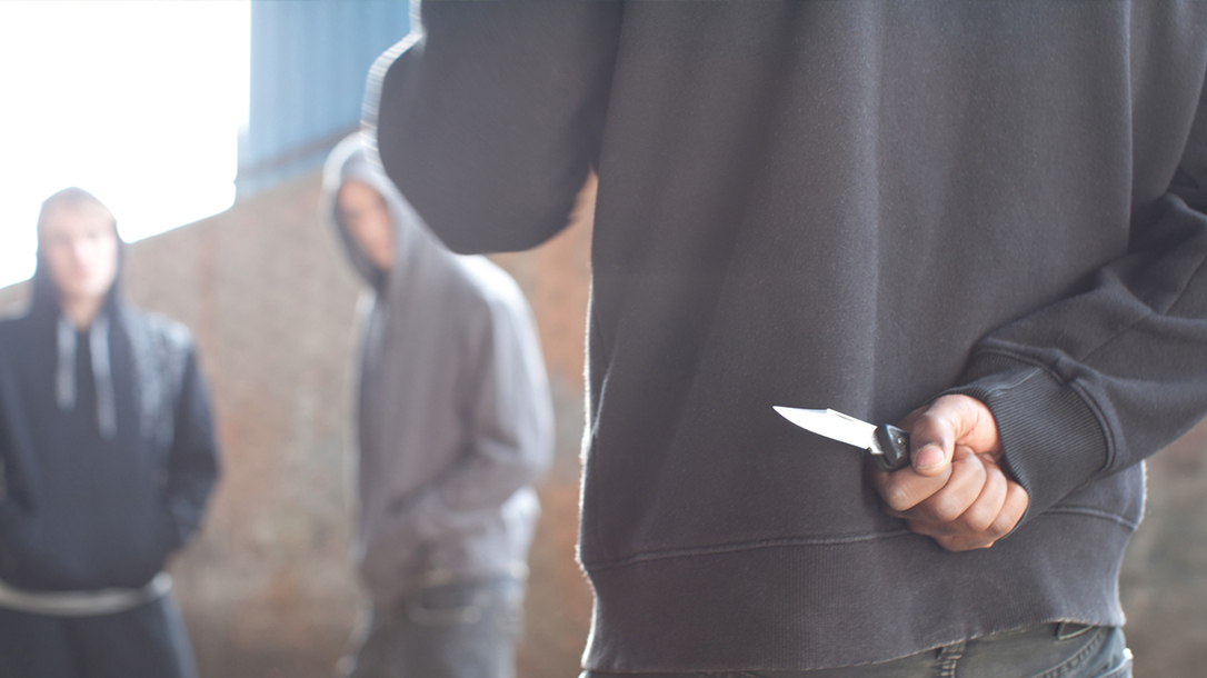 There's is no ideal situation for engaging in a knife fight of any kind.