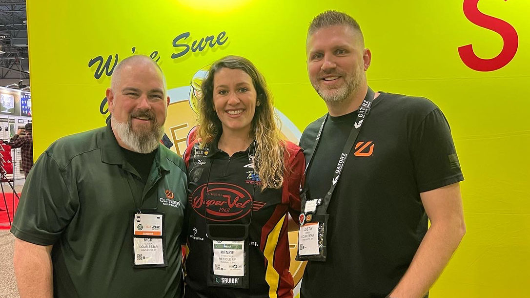 The great people of outlier knives at SHOT show 2023