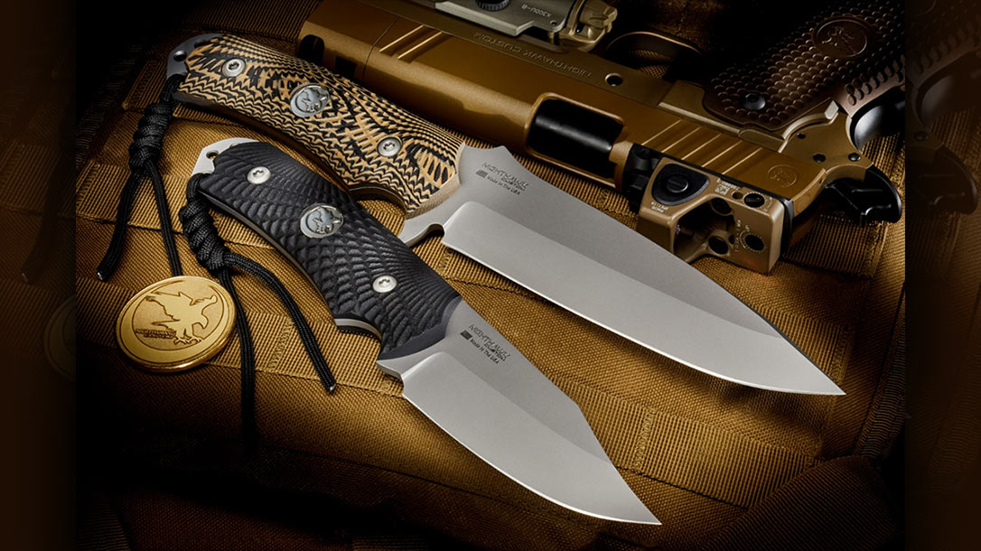 Nighthawk Custom Night Fighter and Night Hunter Knives.