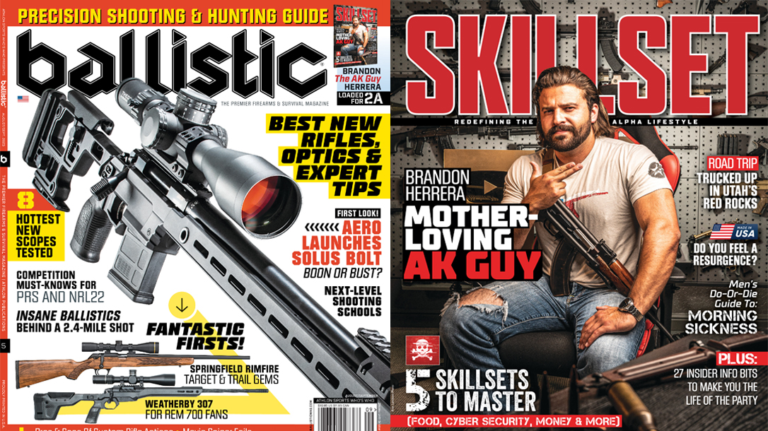 The August September 2023 Ballistic and Skillset covers.