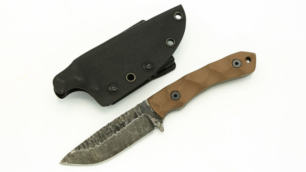 The Stroup GP2 is a sleek, 7.75-inch American-made masterpiece with a 3.5-inch high carbon steel blade, OD G10 handle, and Kydex sheath. The perfect fusion of durability, precision, and style.