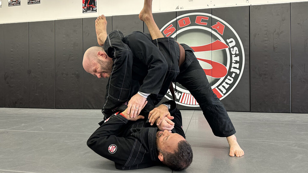 Training in Jiu-Jitsu for self-defense. 