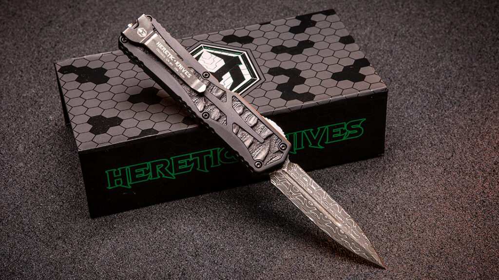 OTF Knife with Damascus blade.