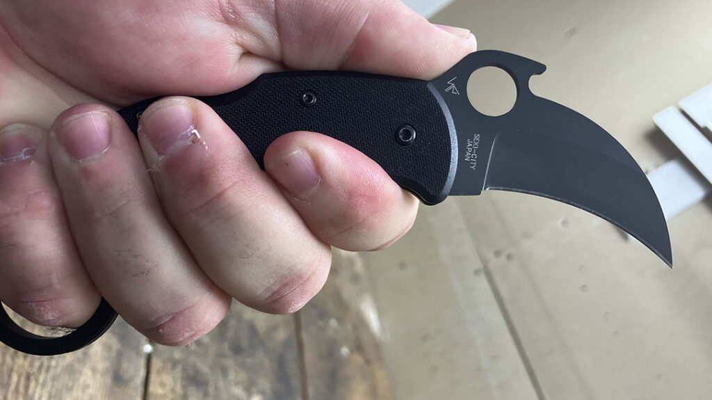 The Spyderco Karahawk Black Blade.