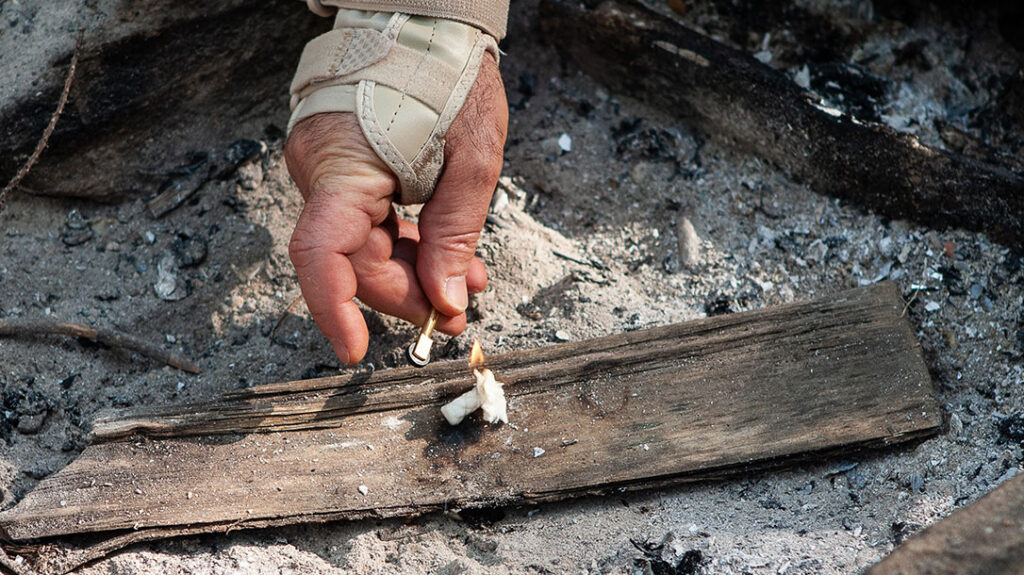 Carrying things like a fire starting supplies is important while in the wilderness.