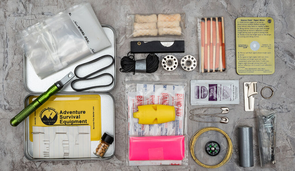 Larger mini survival kit.