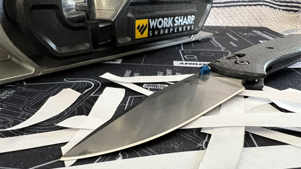 My knife was hair-popping sharp in three-quarters the time it used to take with the MK.1.