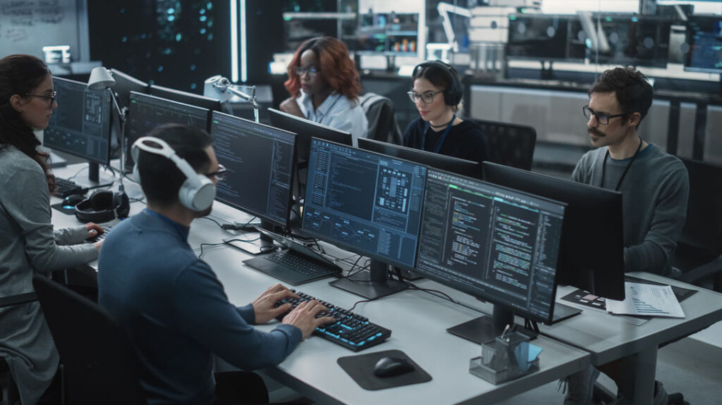 it team evaluating flight patterns
