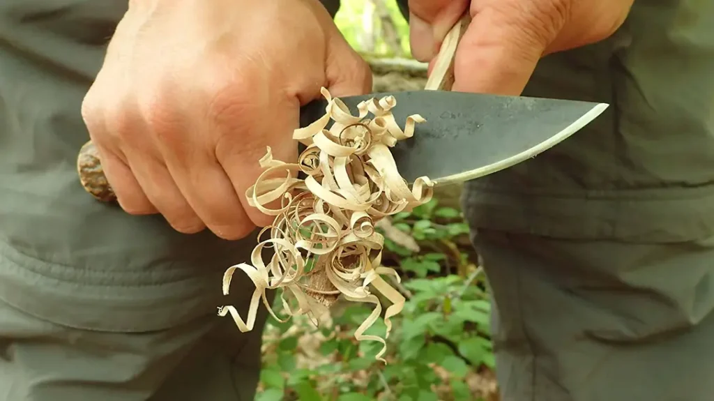 using custom skinning knives in the field. 