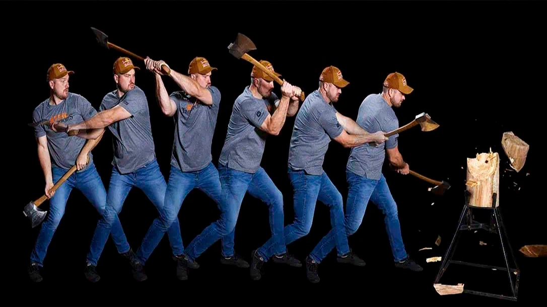 Cogar puts in plenty of preparation and training. The main part of that is skill set training, working with an ax or saw