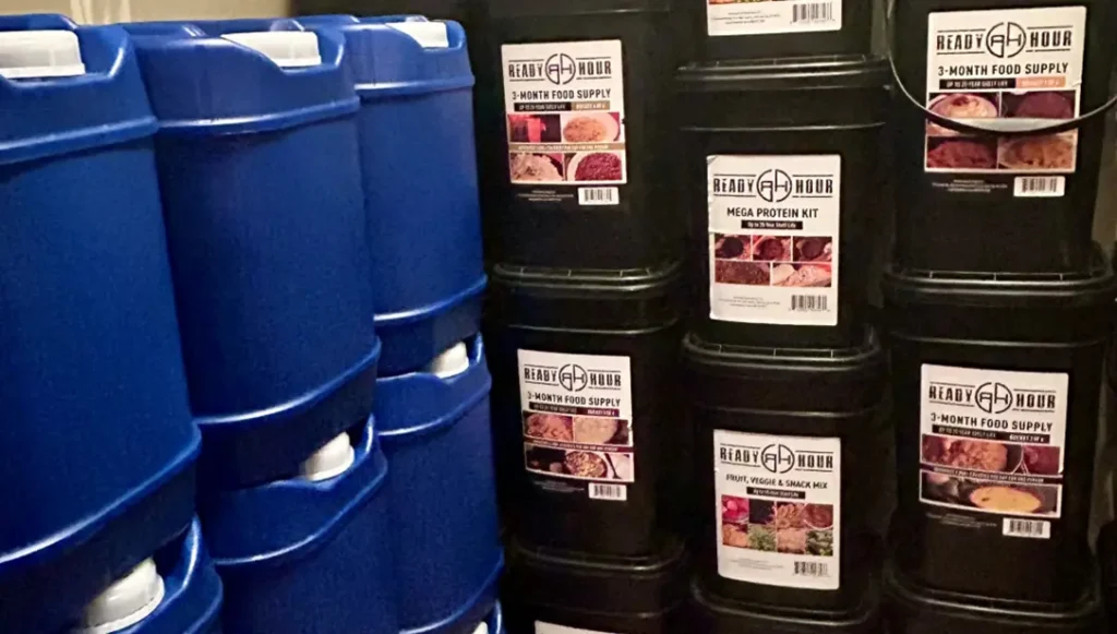 Don’t forget to add additional water supplies as needed as you add an emergency stockpile of dried meals.