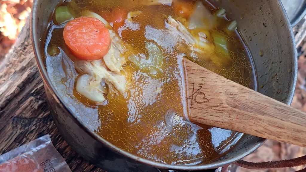 Good, hot food are important to survival in the cold.