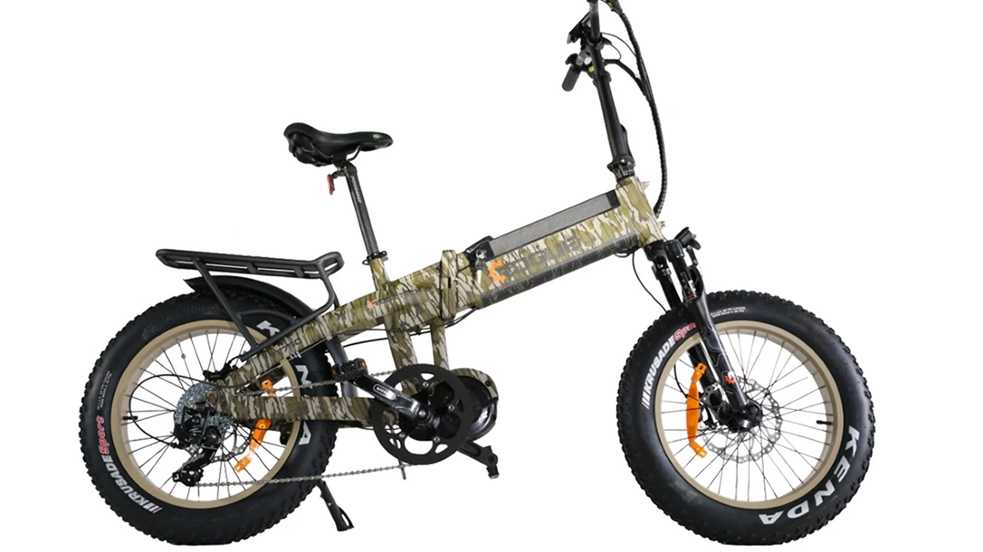 The e-bike is foldable making for easy transport and storage.