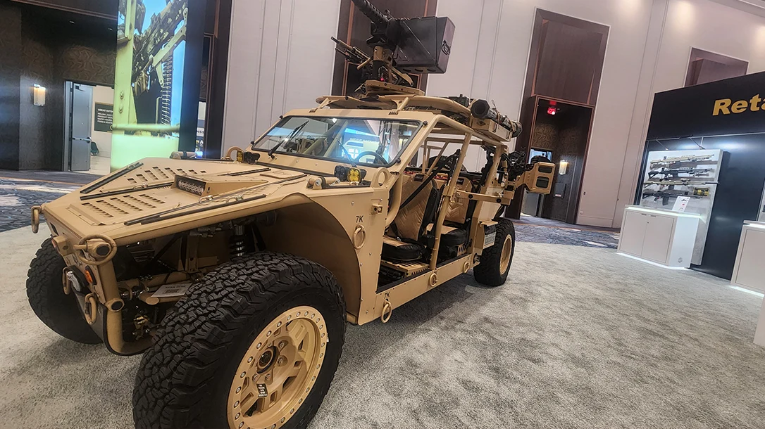 Killer armored vehicles are a favorite on the SHOT floor.