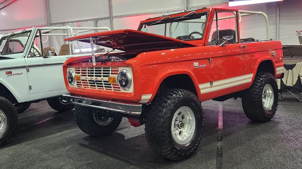 The classic Ford Bronco under the lights at Barrett-Jackson auto auction Scottsdale.