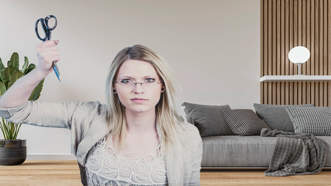 A scary ex girlfriend shows up unannounced on Valentine's Day.
