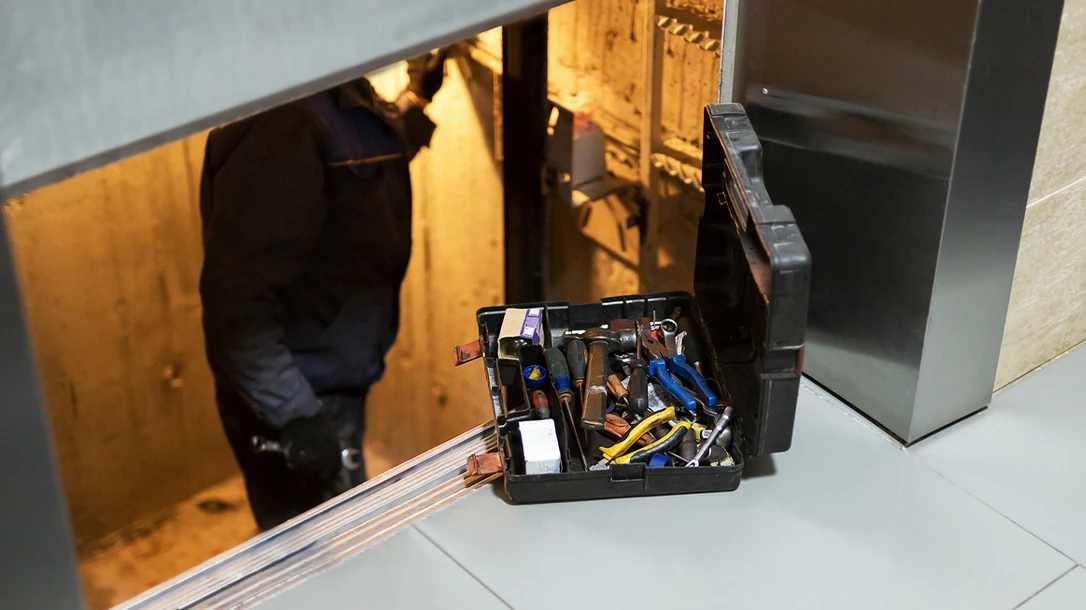 Elevator mechanics spend much time in confined areas and confined spaces.