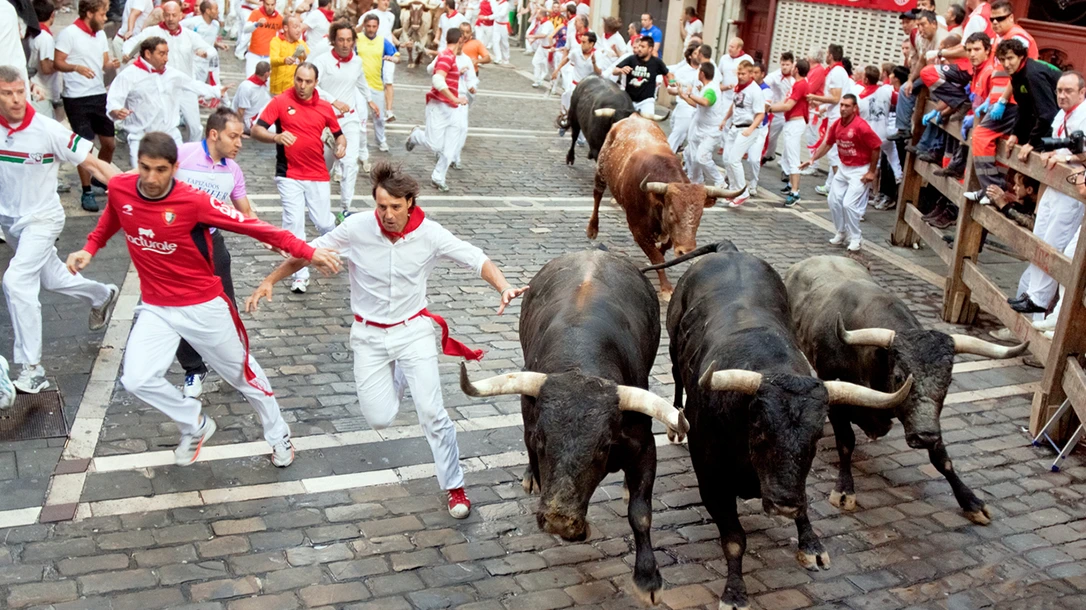 Join the adrenaline-fueled Running of the Bulls in Pamplona.