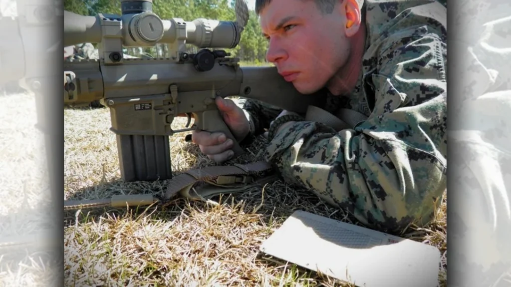 Jerry is a skilled marksman who has held leadership roles in the military, including as a QRF Team Leader and Scout Sniper Team Leader. He squeezes off a few at Hathcock Range in Stone Bay, NC.