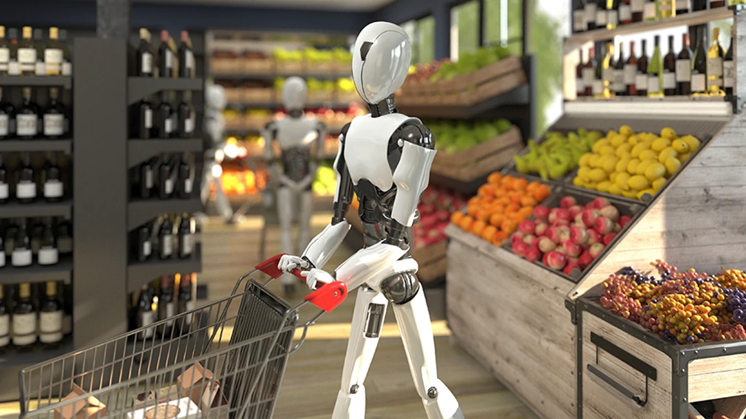 a robot doing daily chores.