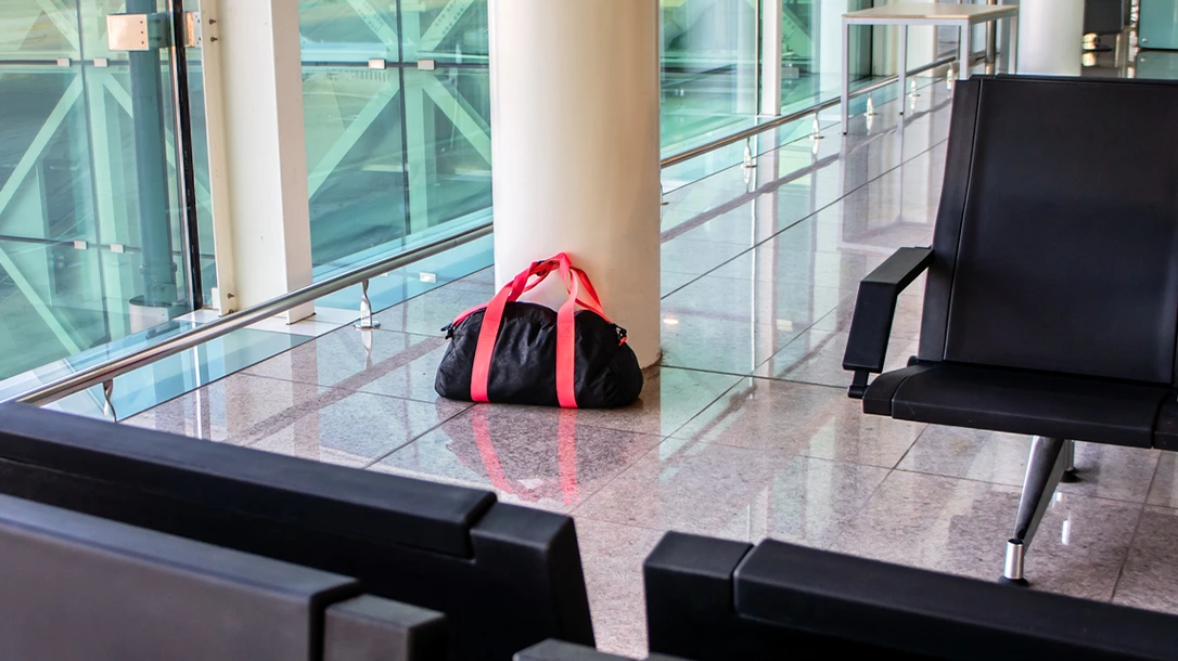 An unattended bag in the airport is a red flag.