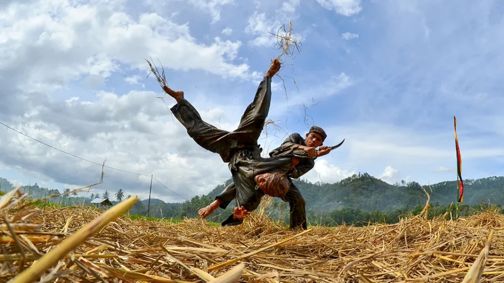 Pencak Silat originated as a self-defense system practiced by various Indonesian ethnic groups over the centuries.
