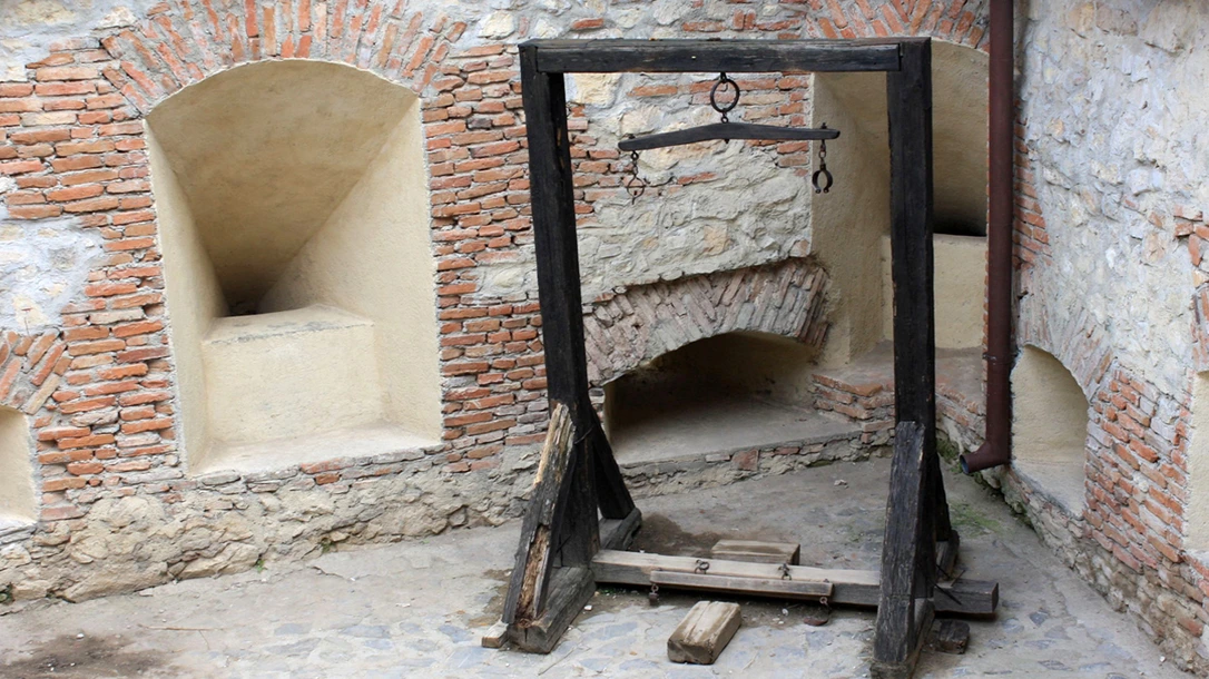 This was a medieval torture device where the person would hang for hours.