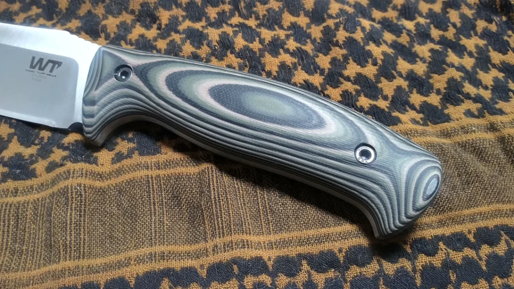The Kydex sheath on the Work Tuff Gear Atayal is well-made and holds the knife securely.