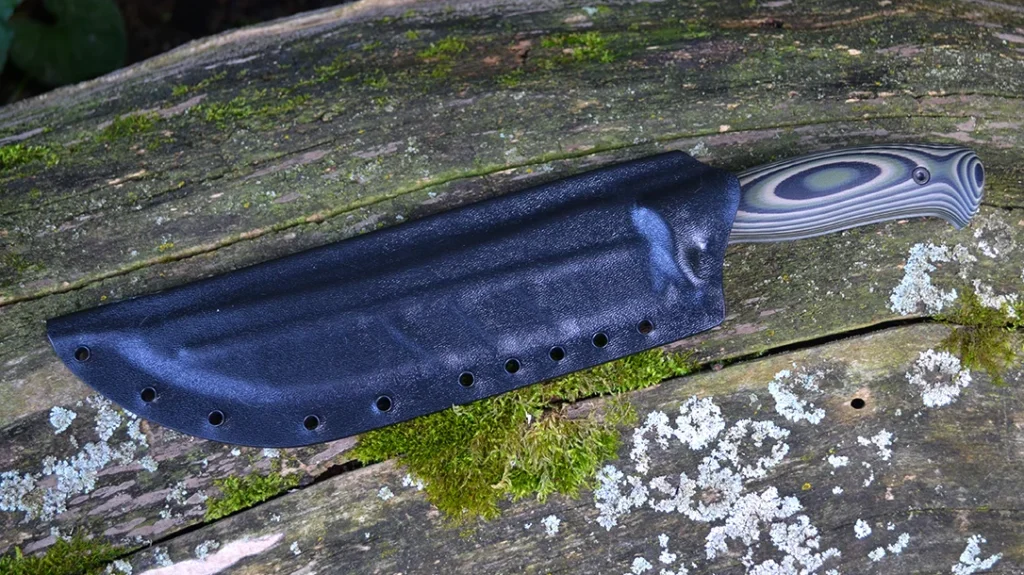 The G10 handle scales are contoured and have just enough traction for a good grip.