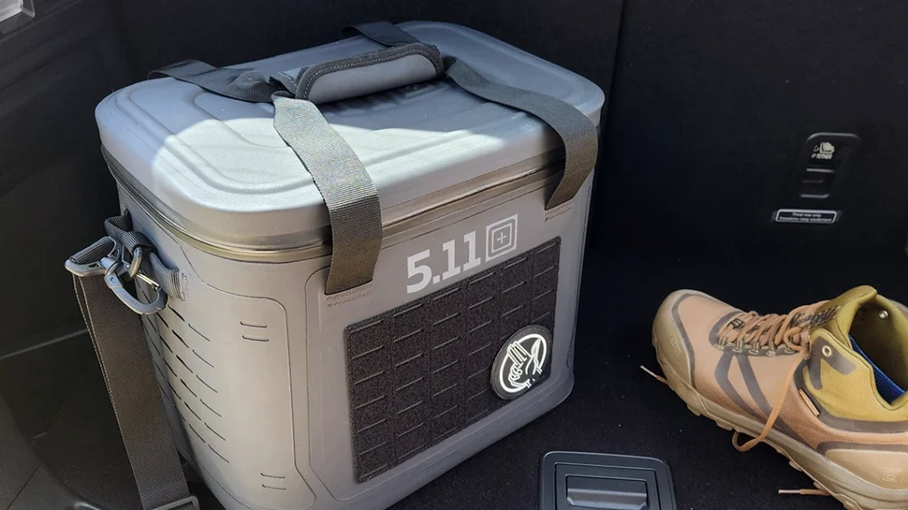 With its waterproof design, tactical features, and compact shape, the Allhaula cooler effortlessly keeps your beverages cool and is easy to transport.
